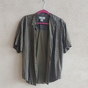 Men's Green Patterned Shirt